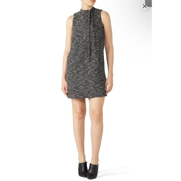 Slate & Willow Tweed Mini Shift Dress Women's Size 4 Navy White Rent The Runway - Picture 1 of 9
